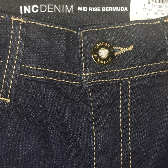 INC Denim Bermuda Shorts NWT - Picture 4 of 5